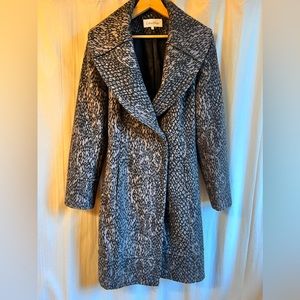 Calvin Klein Wool Blend  Dress Coat